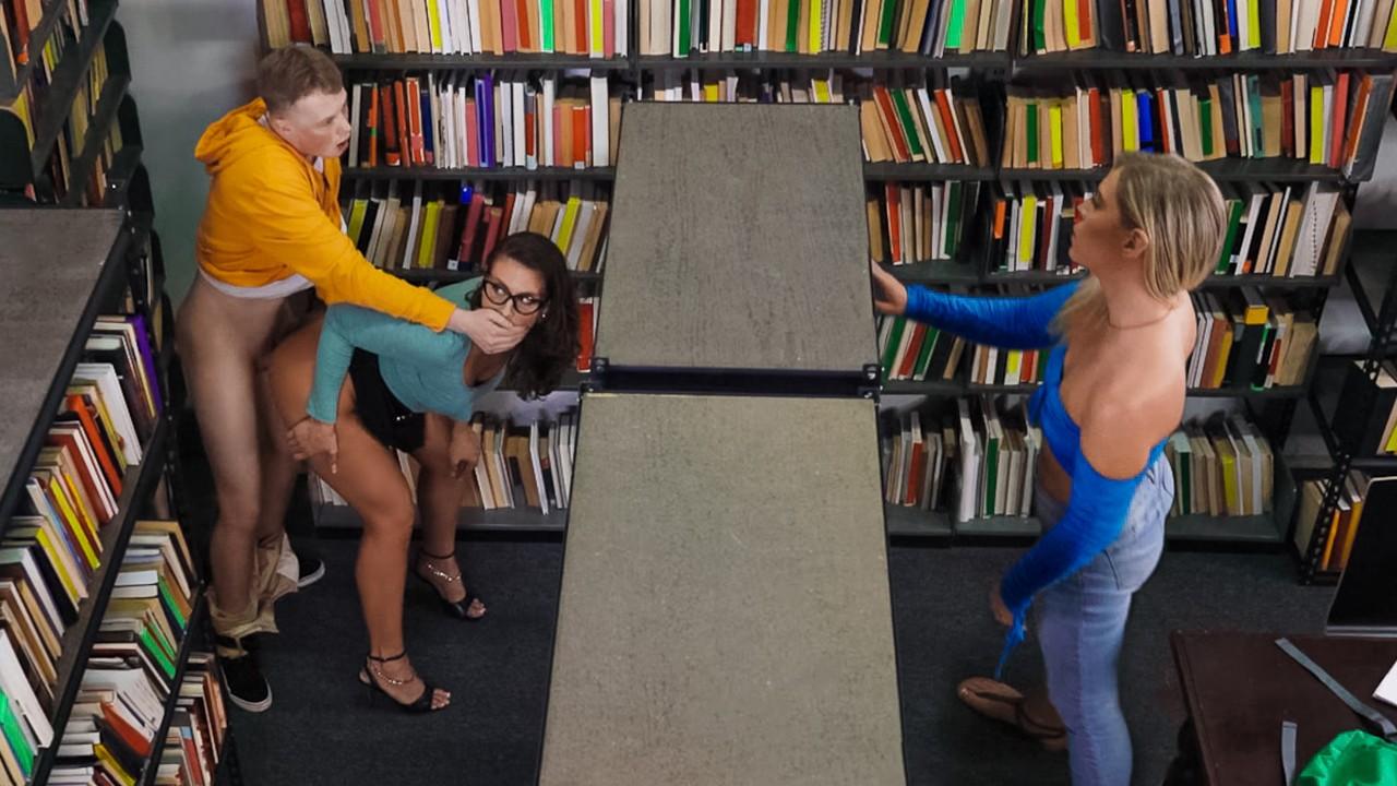 Sneaky Librarian Gets College Cock – [LilHumpers] Slay Savage, Krissy Knight